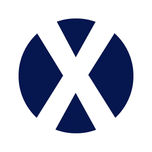 Xperia GmbH Logo in dunkelblau und weiß